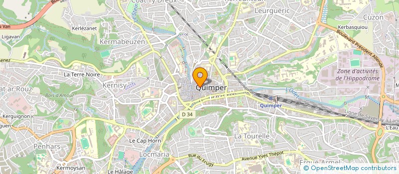 localisation de l'entreprise SCI LE PAVE QUIMPEROIS  QUIMPER