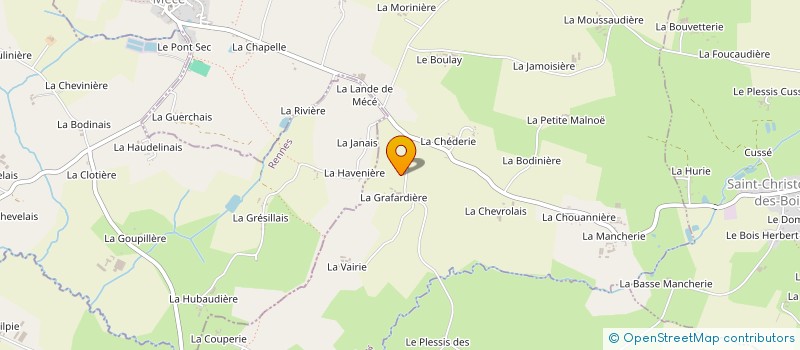 localisation de l'entreprise SCI LE PEGUERE  MECE