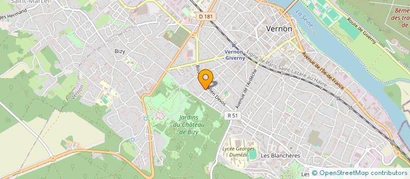 localisation de l'entreprise SCI LE PENRU DAUMAS  VERNON