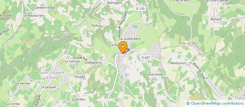 localisation de l'entreprise SCI LE PERRAT  VAL D'OINGT