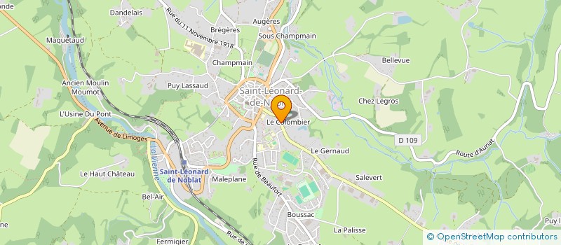 localisation de l'entreprise SCI LE PETIT BONNEFOND à SAINT-LEONARD-DE-NOBLAT