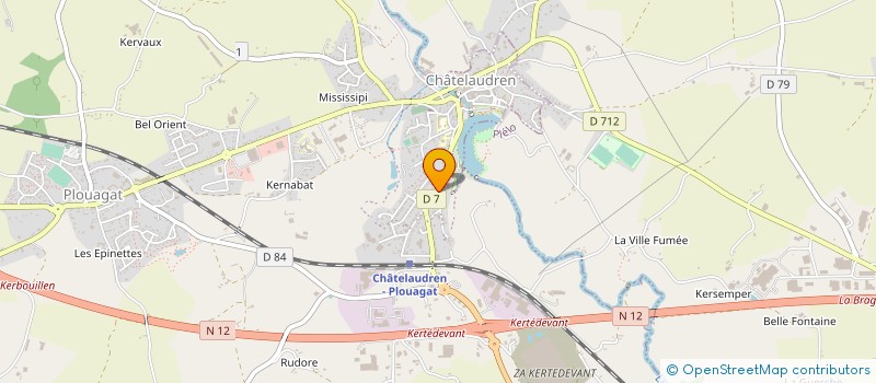 localisation de l'entreprise SCI LE PETIT BOUGORNE  CHATELAUDREN-PLOUAGAT