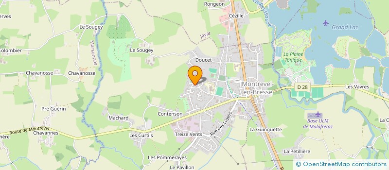 localisation de l'entreprise SCI LE PETIT CHEZ SOI à MONTREVEL-EN-BRESSE