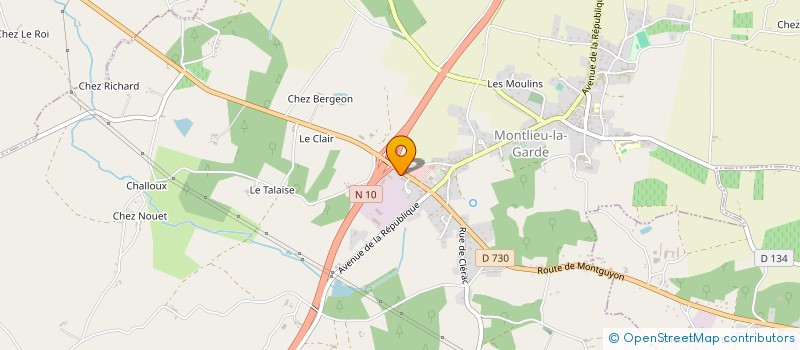 localisation de l'entreprise SCI LE PETIT MOULIN  MONTLIEU-LA-GARDE