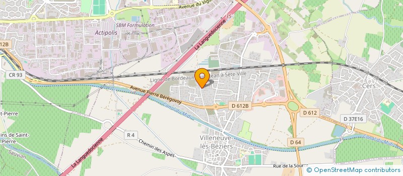 localisation de l'entreprise SCI LE PETIT PARIEUR  VILLENEUVE-LES-BEZIERS