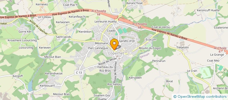 localisation de l'entreprise SCI LE PETIT POMMIER  LOPERHET