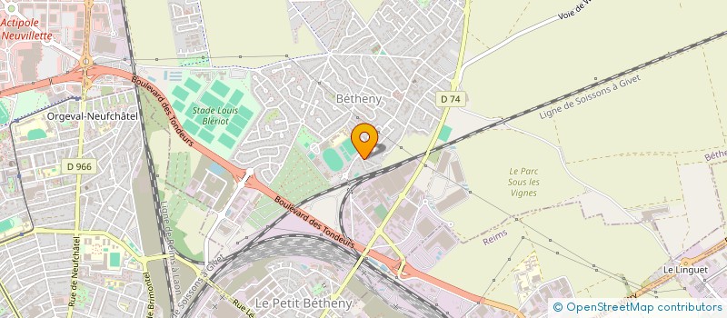 localisation de l'entreprise SCI LE PETIT REIMS  BETHENY