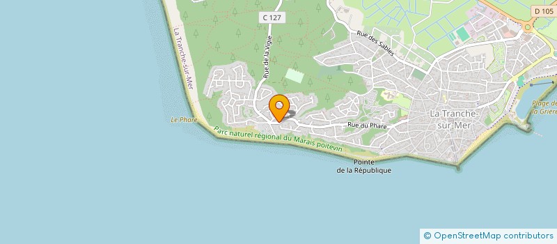 localisation de l'entreprise SCI LE PHARE à LA TRANCHE-SUR-MER