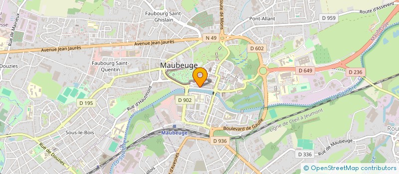 localisation de l'entreprise SCI LE PHARE MAHON  MAUBEUGE