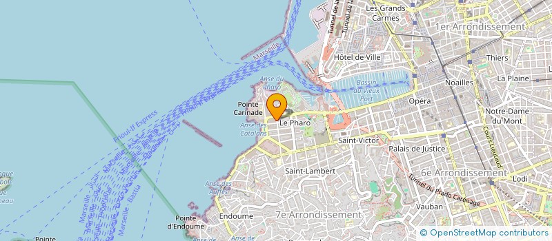 localisation de l'entreprise SCI LE PHARO à MARSEILLE