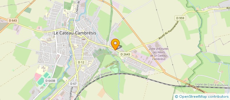 localisation de l'entreprise SCI LE PHENIX  LE CATEAU-CAMBRESIS