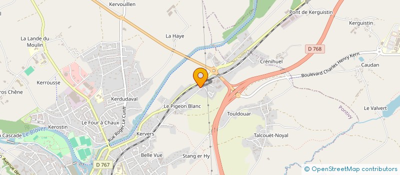 localisation de l'entreprise SCI LE PIGEON BLANC  PONTIVY