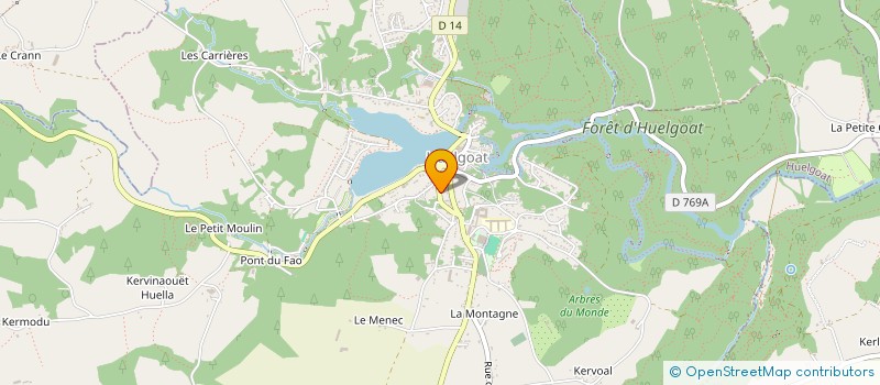 localisation de l'entreprise SCI LE PIN ARGENTE  HUELGOAT