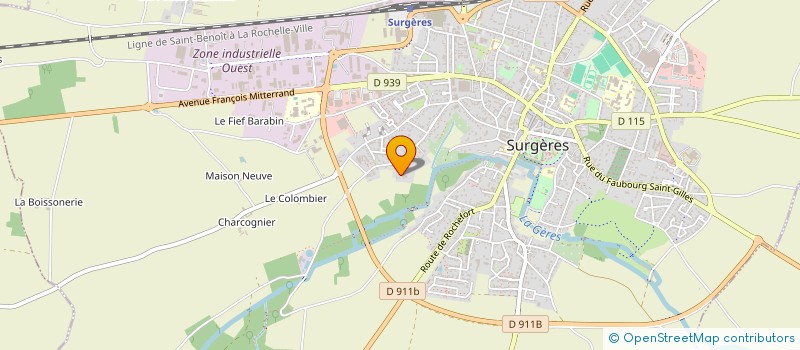 localisation de l'entreprise SCI LE PLAIN  SURGERES