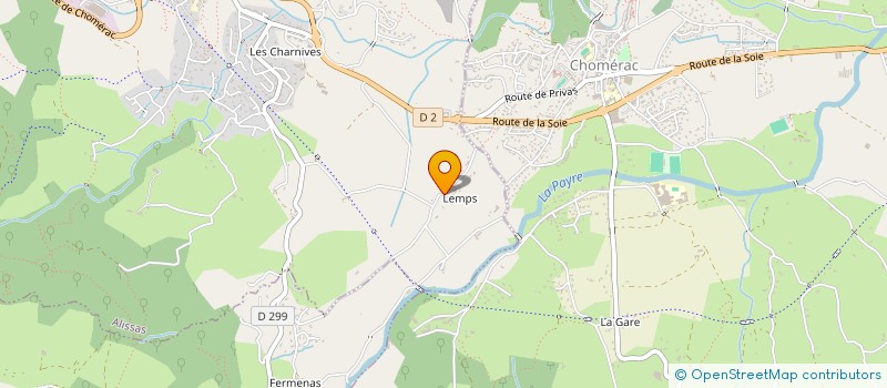 localisation de l'entreprise SCI LE PLANAS  CHOMERAC