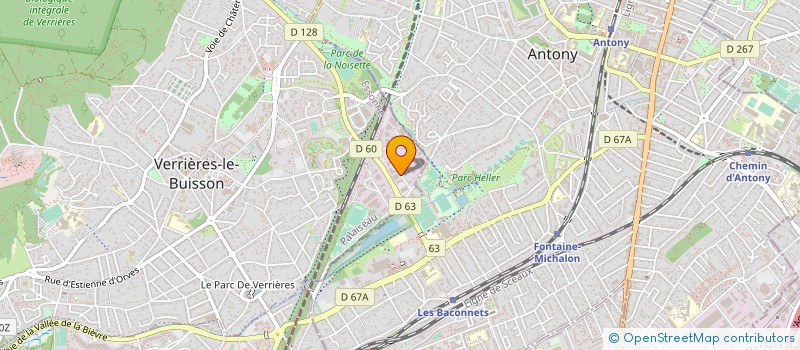 localisation de l'entreprise SCI LE PLATEAU à VERRIERES-LE-BUISSON