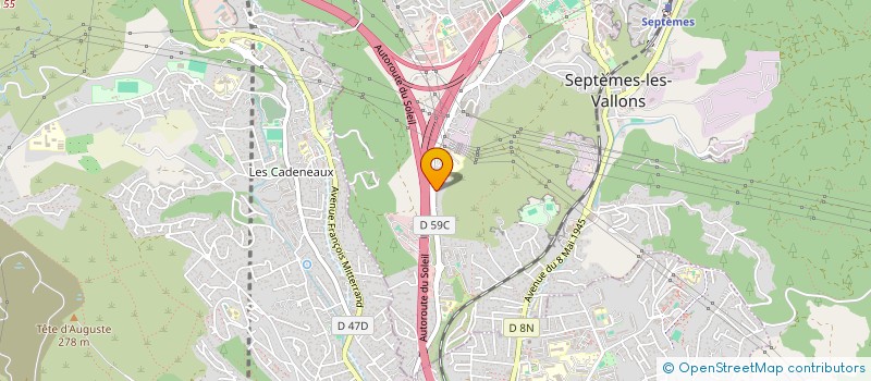 localisation de l'entreprise SCI LE PLATEAU à SEPTEMES-LES-VALLONS