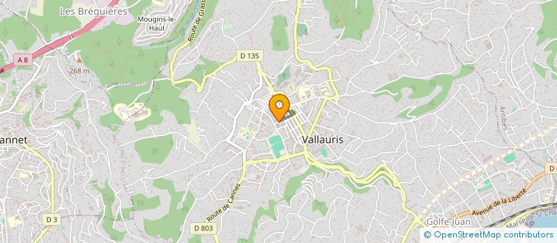 localisation de l'entreprise SCI LE PLEIN SOLEIL à VALLAURIS
