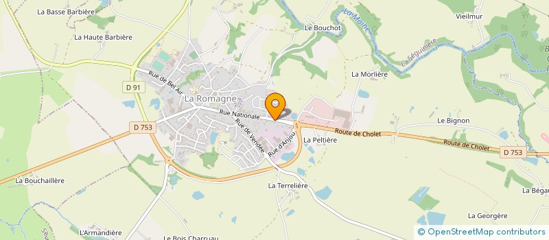 localisation de l'entreprise SCI LE POIRIER  LA ROMAGNE