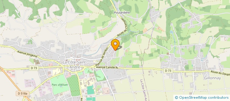 localisation de l'entreprise SCI LE POLLARD  LA COTE-SAINT-ANDRE