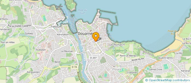 localisation de l'entreprise SCI LE PONANT  DOUARNENEZ