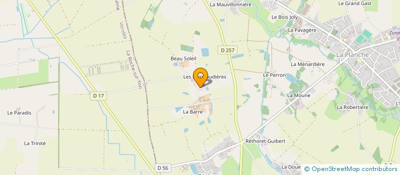 localisation de l'entreprise SCI LE PONCEAU  LA PLANCHE