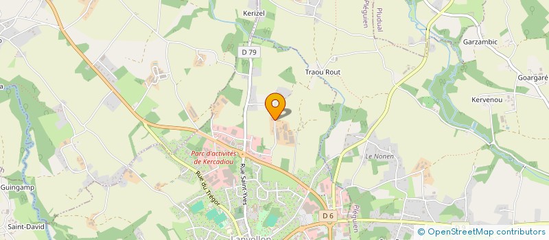 localisation de l'entreprise SCI LE PONT AURY  LANVOLLON