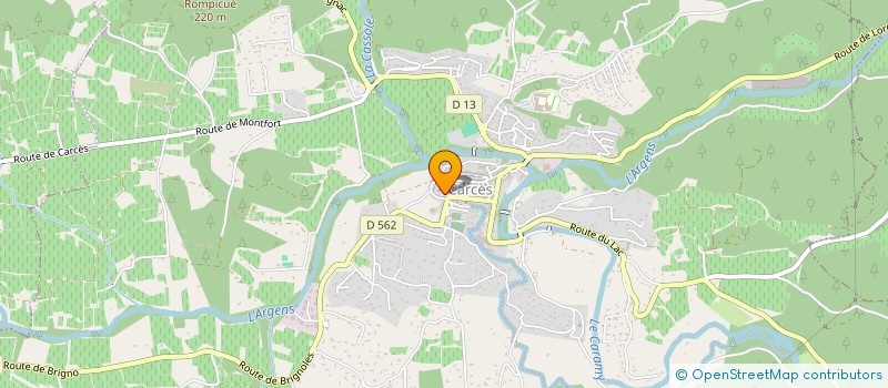 localisation de l'entreprise SCI LE PONT DES CROYS  CARCES