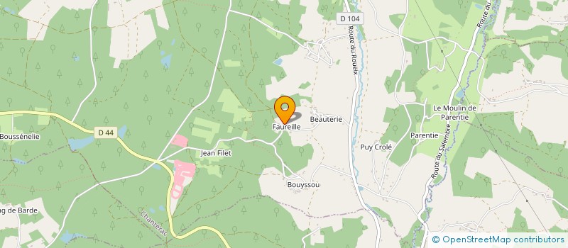 localisation de l'entreprise SCI LE PONT DES TORTUES  CHANTERAC