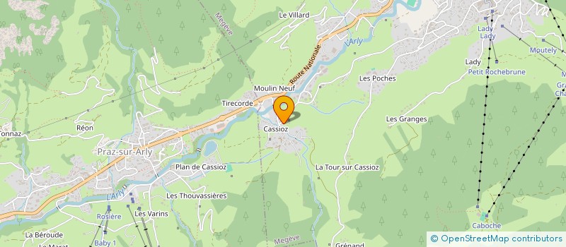 localisation de l'entreprise SCI LE PONT DU TOUR à MEGEVE