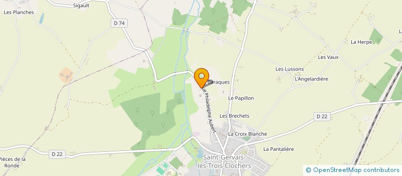 localisation de l'entreprise SCI LE PONT NEUF  SAINT-GERVAIS-LES-TROIS-CLOCHERS