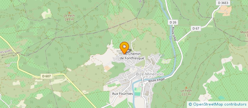 localisation de l'entreprise SCI LE PONTIL  BIZE-MINERVOIS