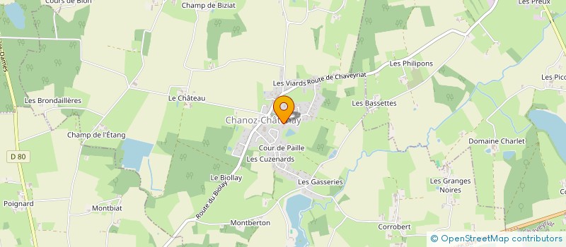 localisation de l'entreprise SCI LE POTAGER à CHANOZ-CHATENAY
