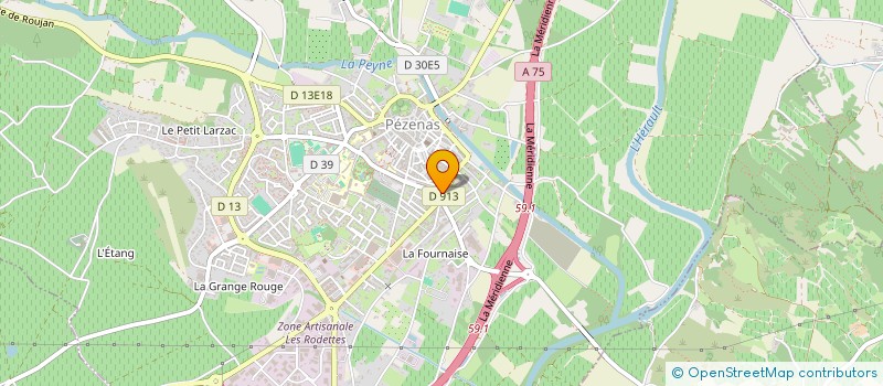 localisation de l'entreprise SCI LE POULAIN  PEZENAS