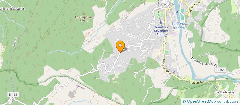 localisation de l'entreprise SCI LE POULVEREL à ANDUZE