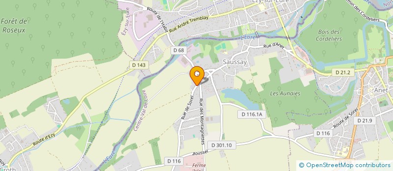 localisation de l'entreprise SCI LE POUVOIR DES FLEURS à SAUSSAY