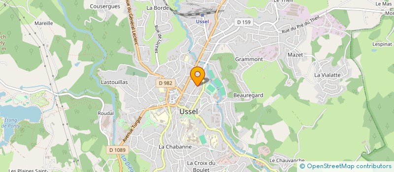 localisation de l'entreprise SCI LE PRADET à USSEL