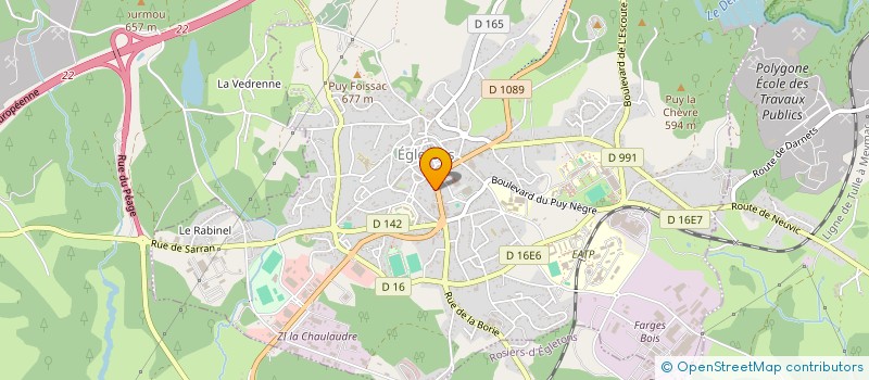 localisation de l'entreprise SCI LE PRADINAL  EGLETONS