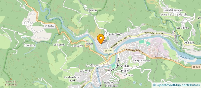 localisation de l'entreprise SCI LE PRAZ  LE CHEYLARD