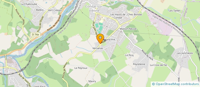 localisation de l'entreprise SCI LE PRE  CONDAT-SUR-VIENNE