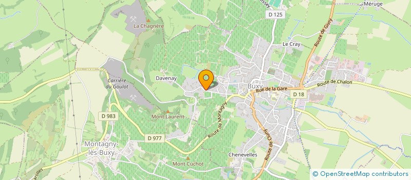 localisation de l'entreprise SCI LE PRE BERCEAU  BUXY