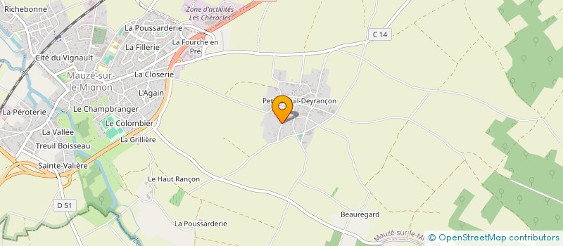 localisation de l'entreprise SCI LE PRE DU BOIS  MAUZE-SUR-LE-MIGNON