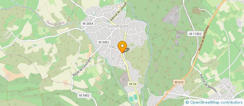 localisation de l'entreprise SCI LE PRE-LEU à SUSSARGUES