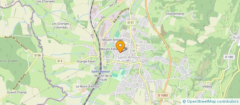 localisation de l'entreprise SCI LE PRESSING  SAINT-AMOUR