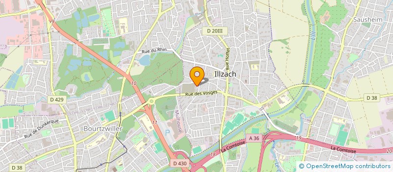 localisation de l'entreprise SCI LE PRINCE  ILLZACH