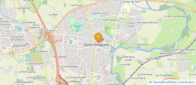 localisation de l'entreprise SCI LE PRINOY  SAINT-GREGOIRE