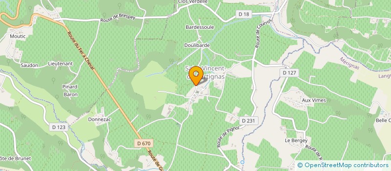 localisation de l'entreprise SCI LE PRIOLET  SAINT-VINCENT-DE-PERTIGNAS