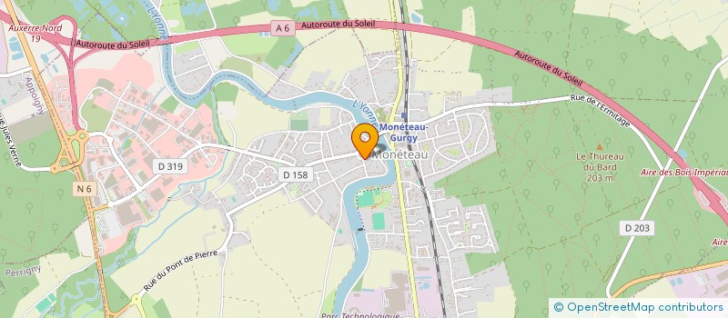 localisation de l'entreprise SCI LE PUITS DU FOUR à MONETEAU