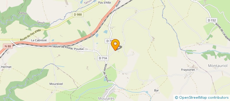 localisation de l'entreprise SCI LE PUY DE BAR  MOULARES