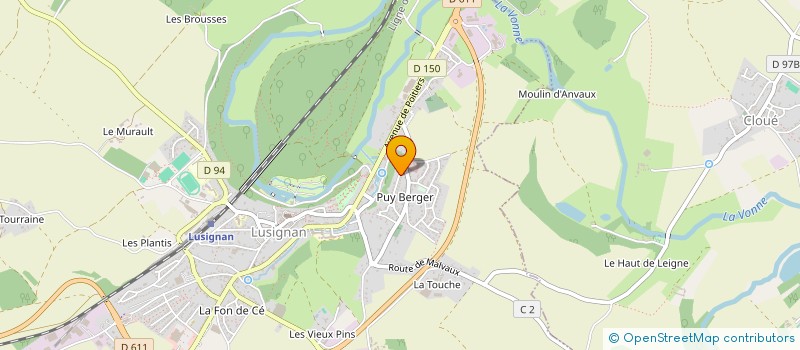 localisation de l'entreprise SCI LE QG 86  LUSIGNAN